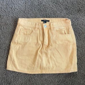 Orange mini skirt